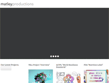 Tablet Screenshot of matleyproductions.com